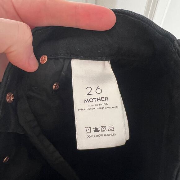 B60 Mother Jeans High Waisted Looker Ankle Fray in Guilty Glitter Racer Size 26 - Picture 11 of 12